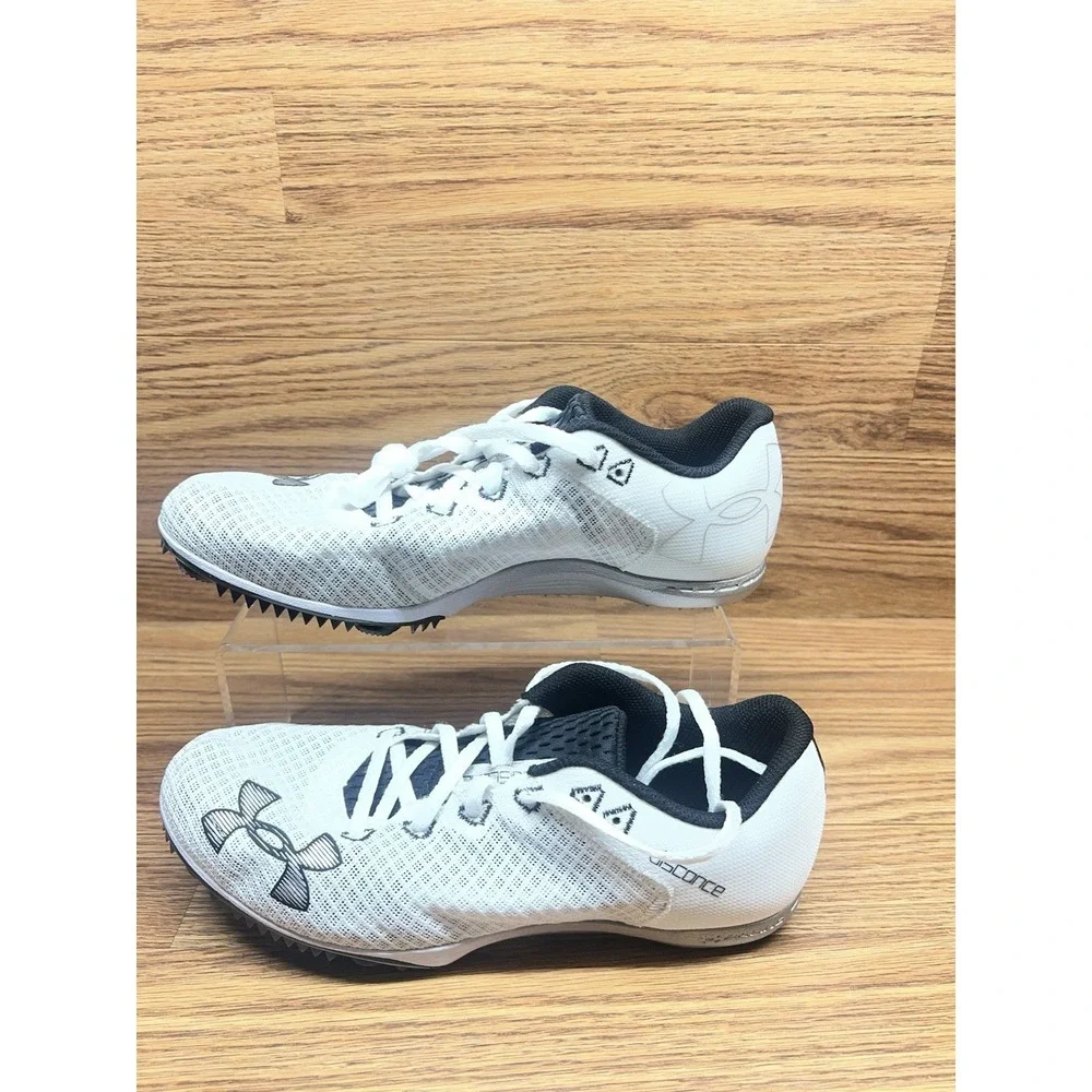 Unisex Under Armour Kick Distance 4 Track Spikes White sz. M10/W11.5 3025460-100